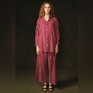 ✨NWT✨ Chan Luu Printed Pinstripe Set in Red